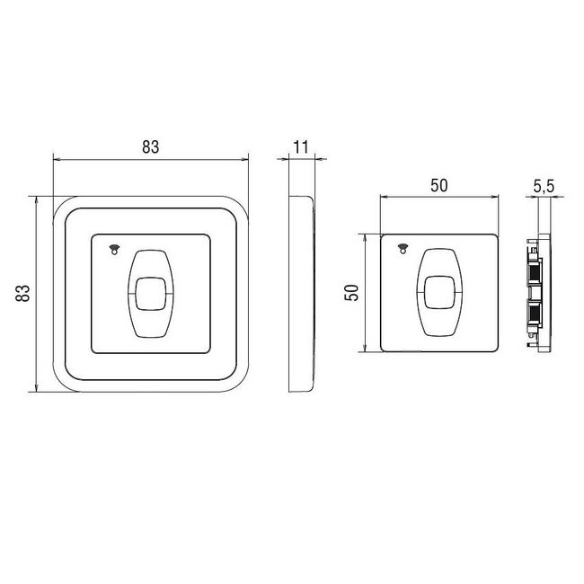Asa Asa Elegance 1-channel wall-mounted transmitter