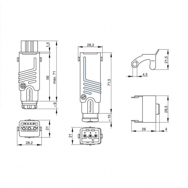 Hirschmann ST-Serie Stecker