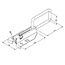 Huismerk Slide bolt overhead door strike 72 mm, narrow base