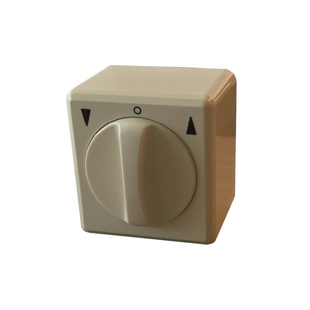 Geba Opbouw draaischakelaar KNA 2T/2 - dubbelpolig - creme/wit