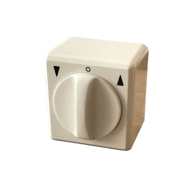 Geba Opbouw draaischakelaar KNA 2T/1 - enkelpolig - wit