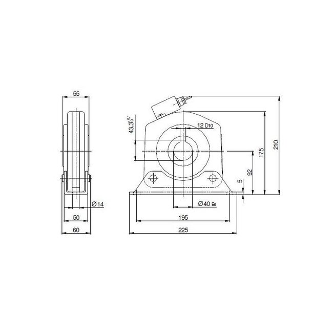 GMF Palier de protection/trappe à rouleaux FV 60
