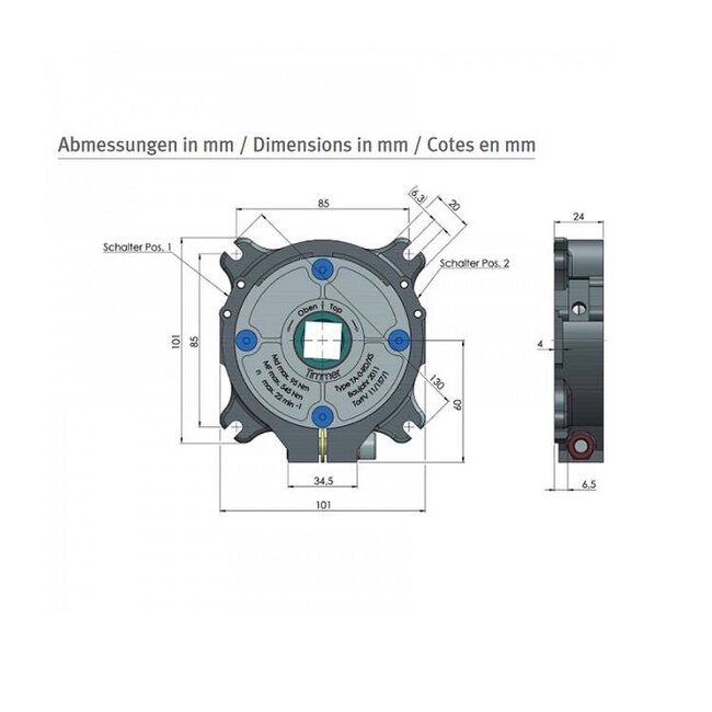 Timmer Roulement de protection/trappe TA-0-RD XS