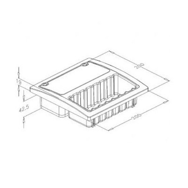 Huismerk Handgreep / voetplaat voor sectionaaldeur  zwart nylon