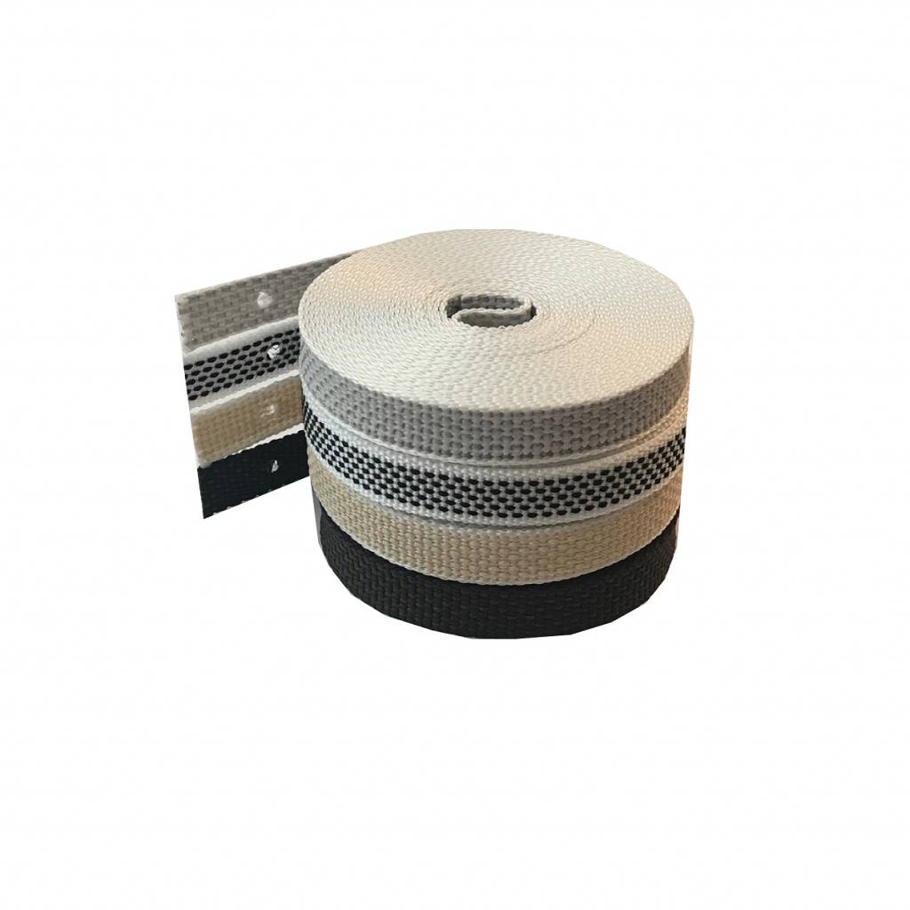 Selve Optrekband 14 mm, 5 meter in grijs, zwart/wit of bruin, foto 2 van 6