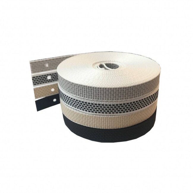 Selve Stretch tape 14 mm, 7 metres in grey, black/white or brown