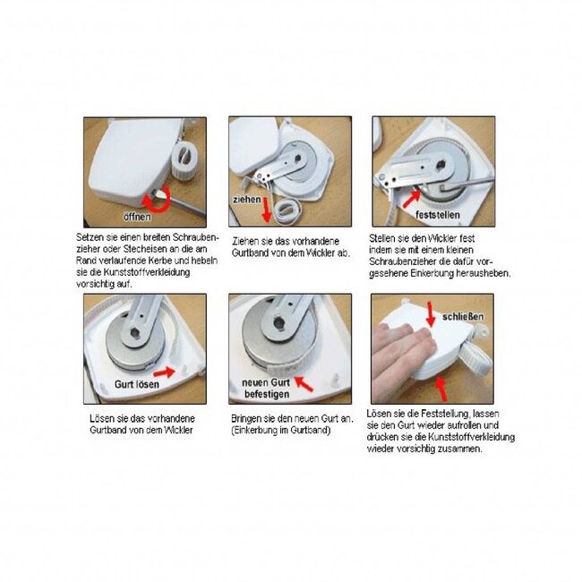 Selve Gurtwickler - Bandspule 11 Meter - 23 mm Gurt