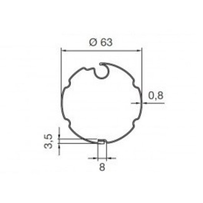 Nice Adaption set M - Ø 63 mm cloth slot