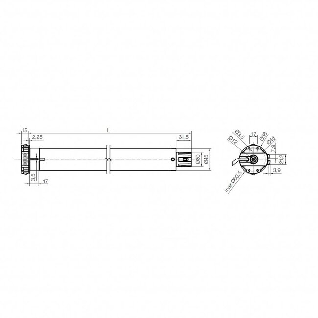 Nice moteur tubulaire Era Plus M