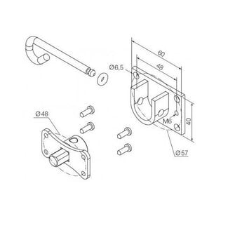 Nice Motor support M round pin + Bracket