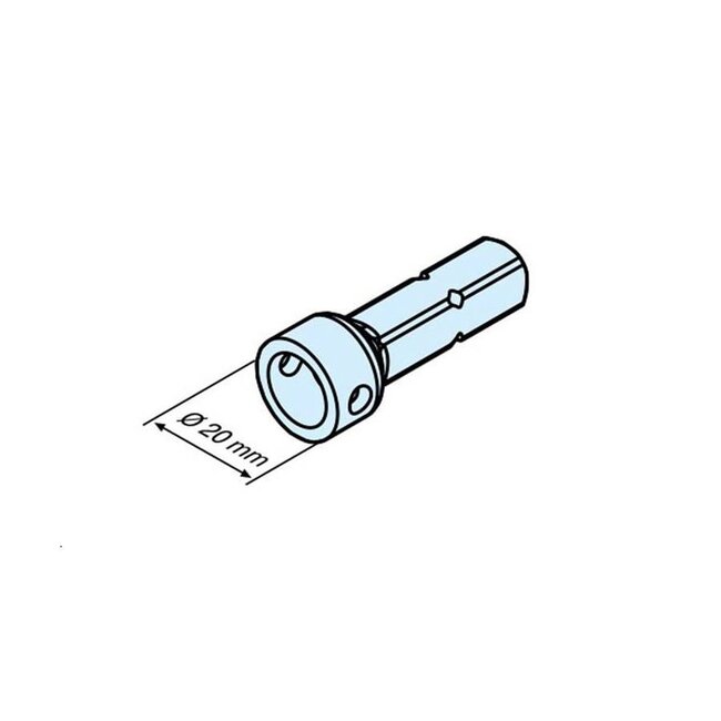 Connection element drive shaft R 2 round 20 mm - R series motors