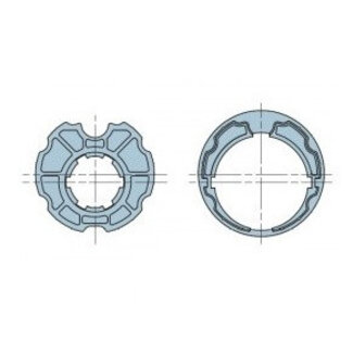 Huismerk Adaption set drop-down screen Ø 63 mm cloth slot