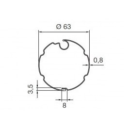Huismerk Adaptieset uitvalscherm Ø 63 mm doekgleuf, foto 2 van 2