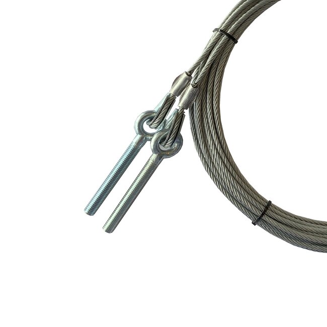 Lifting cable 4 mm with stocking and M10 screw eye