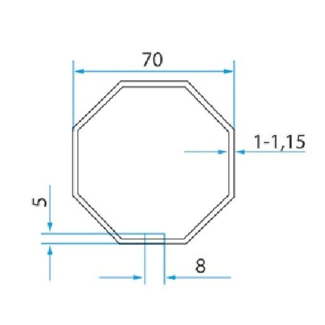 Faac Adaptieset 8 kant 70 - TM2 45