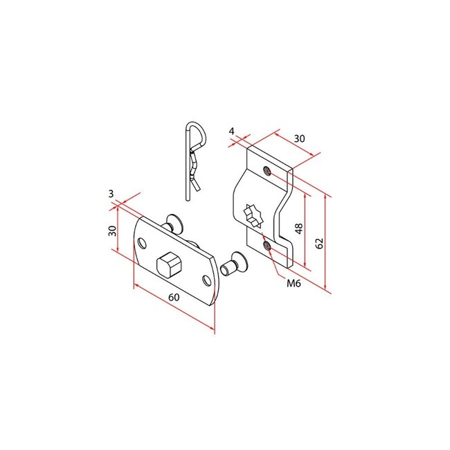 Faac Support de moteur TM2 45 - came de moteur 10 mm + support de montage