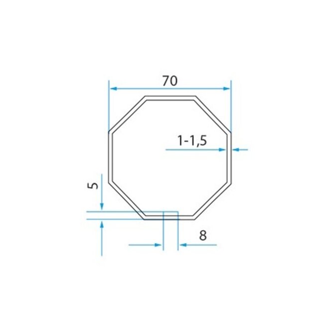 Faac Adaptieset 8 kant 70 - TM2 58