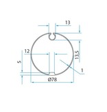 Faac Adaptieset Ø 78 met doekgleuf - TM2 58