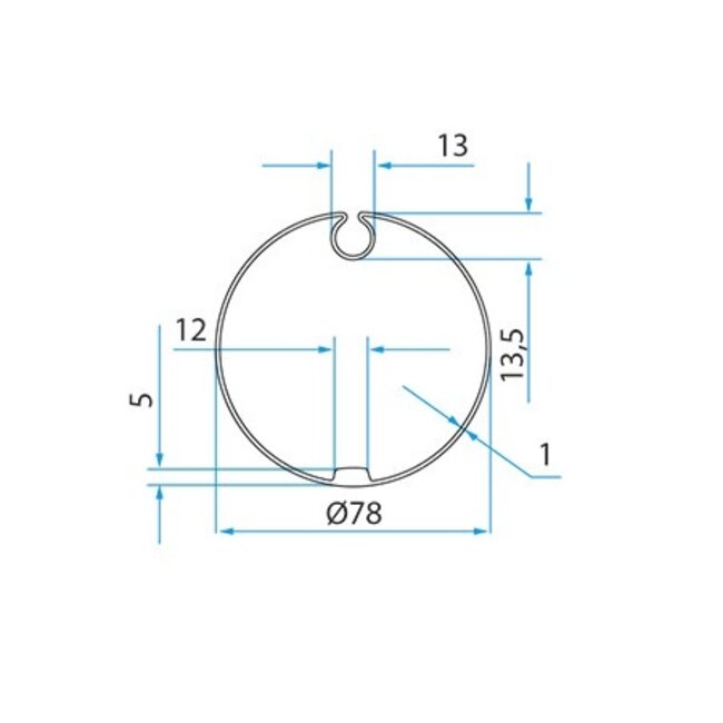 Faac Kit d'adaptation Ø 78 avec fente pour tissu - TM2 58