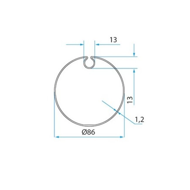 Faac Adaptionsset Ø 85 mit Tuchschlitz - TM2 58