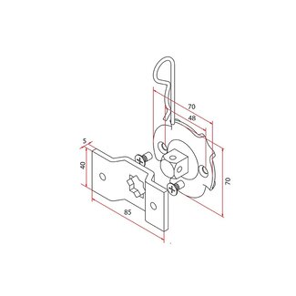 Faac Motor support TM2 58 - motor cam 16 mm + mounting bracket