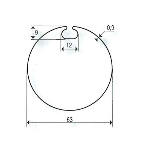 Becker Adaptieset Ø 63 x 1,5 met doekgleuf - R serie motoren