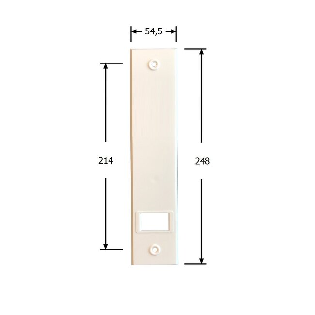 Selve Enrouleur de sangle Intégré, 12 m, plaque de recouvrement 248x54 mm, couleur blanche