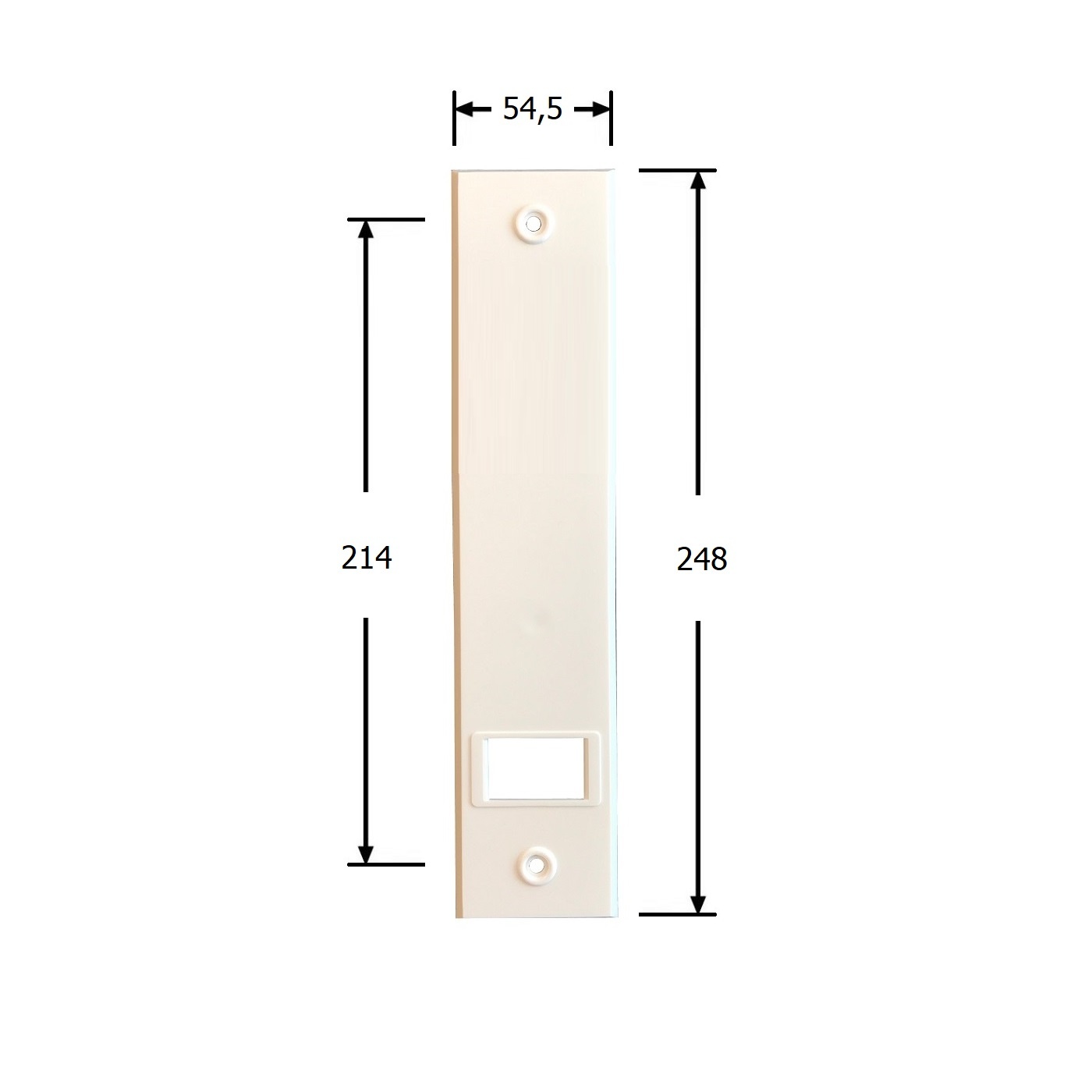 Selve Bandopwinder inbouw, 12 mtr, dekplaat 248x54 mm, kleur wit