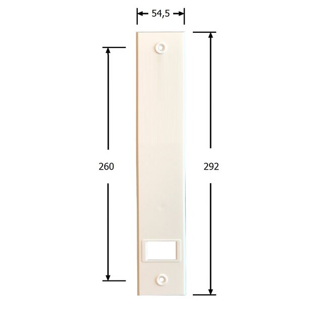 Selve Gurtwickler Eingebaut, 15 mtr, Abdeckplatte 292x54 mm, Farbe weiß