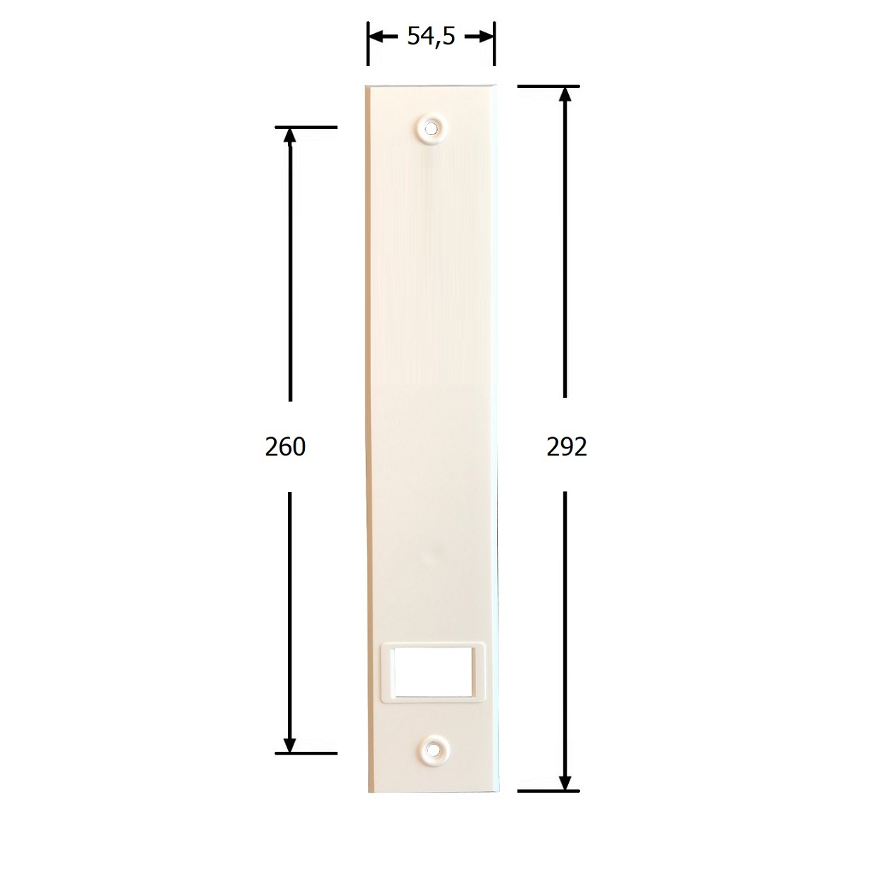 Selve Bandopwinder inbouw, 15 mtr, dekplaat 292x54 mm, kleur wit, foto 4 van 6
