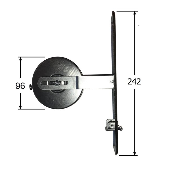 Selve Enrouleur de sangle Intégré, 12 m, plaque de recouvrement 248x54 mm, couleur blanche