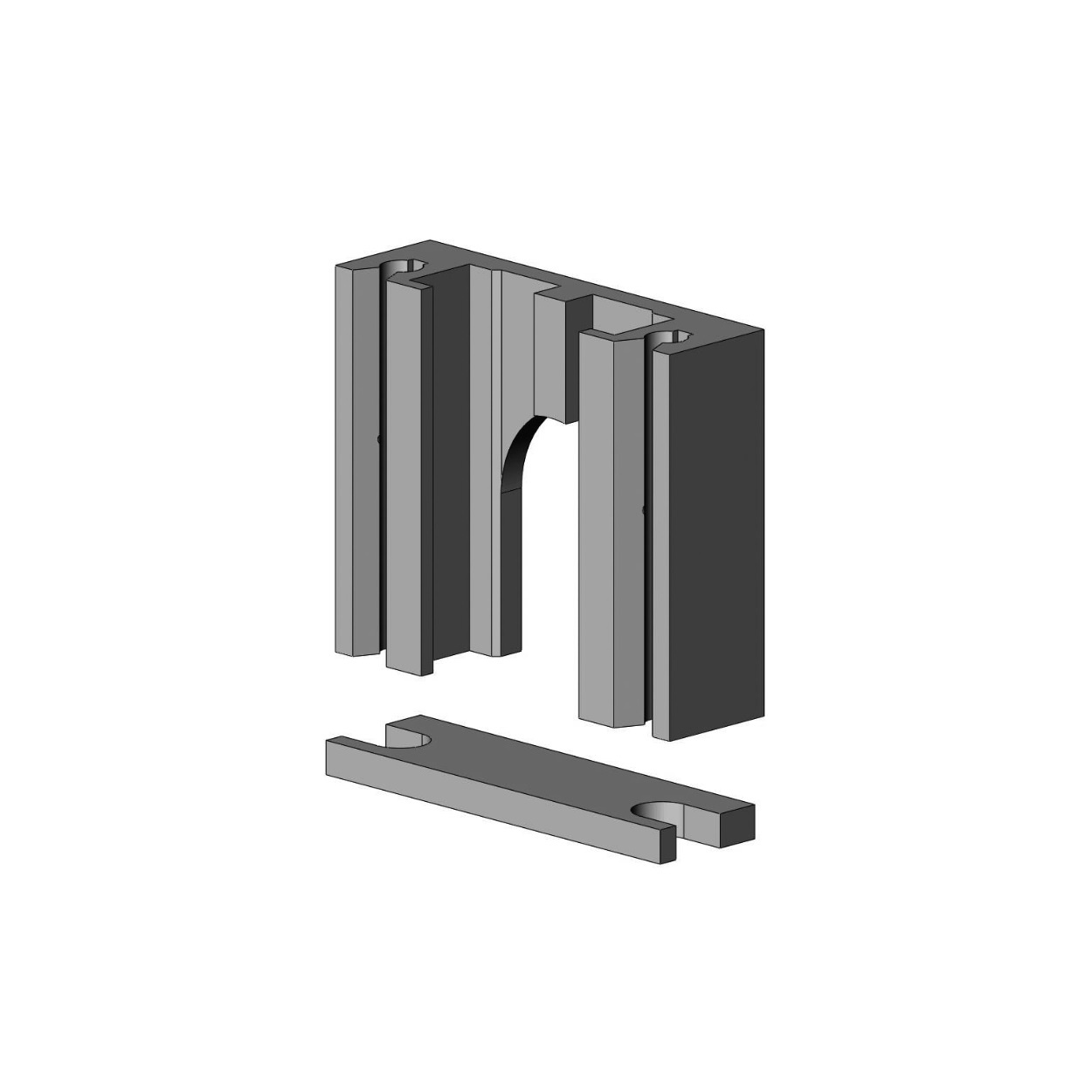 Huismerk Aluminium lagerblok, foto 2 van 3