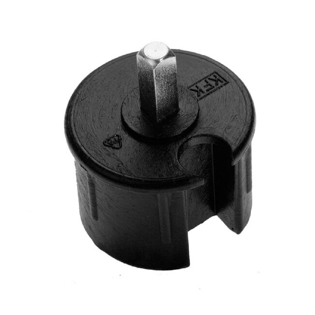 Huismerk Plastic axle prop with square axle pin