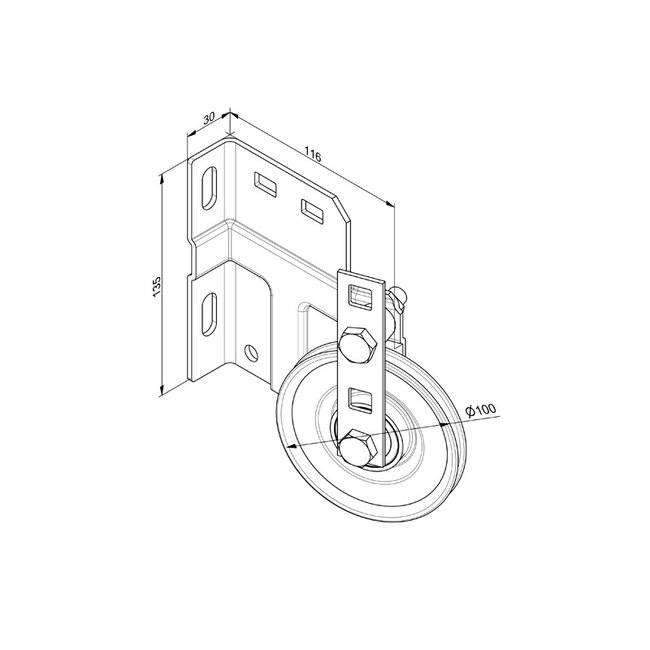 Cable lift construction for high system