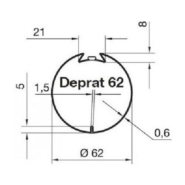 Nice Kit d'adaptation M - fente pour tissu Ø 63 mm