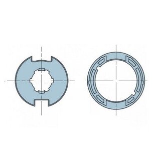 Huismerk Adaption set drop-down screen Ø 63 mm cloth slot