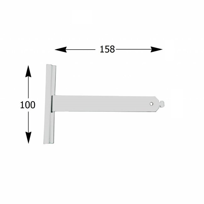 Selve Ophangveer rolluik, lengte 123 t/m 198 mm, mini-E profiel
