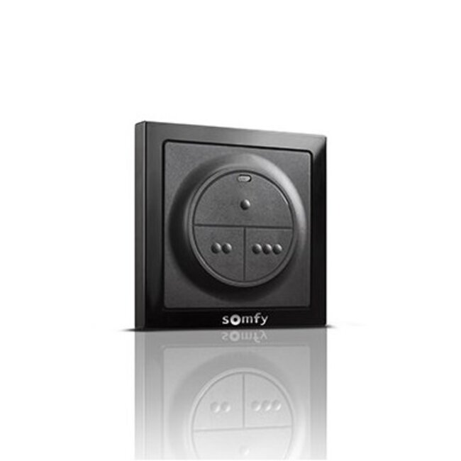 Somfy Smoove io 3-kanaals wandzender - zwart