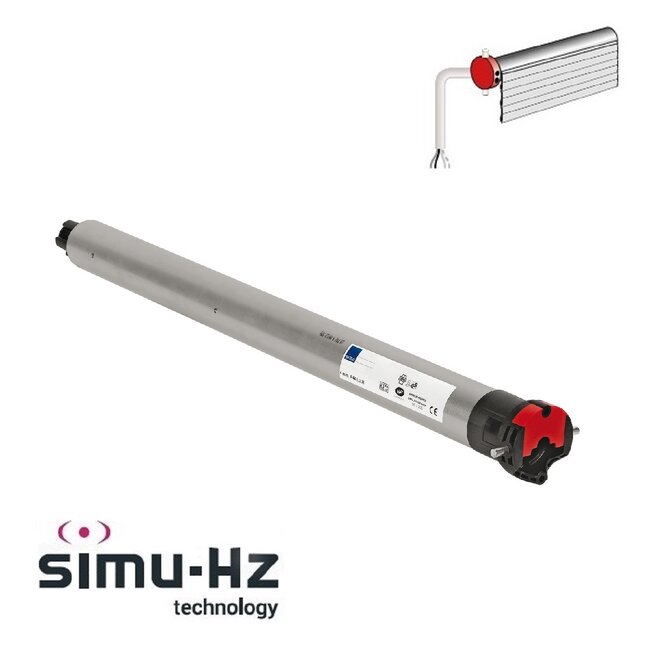 Simu T5 Auto Hz buismotor met geintegreerde ontvanger en automatische afstelling