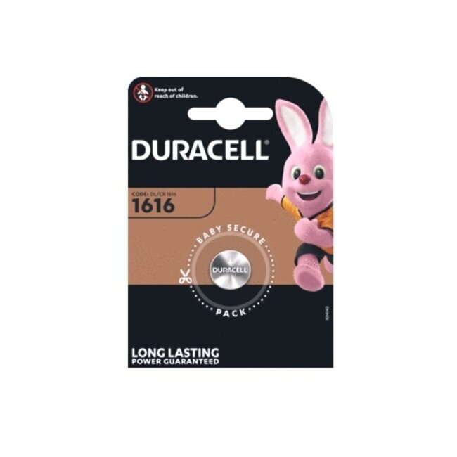 Duracell 3 Volt DR1616 button cell spare battery