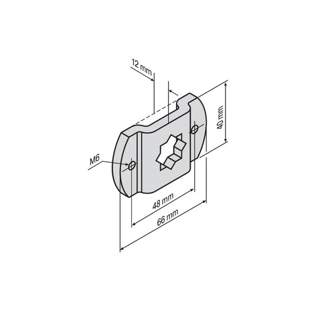 Selve Motor support SP 3 - small, inner square 16 mm