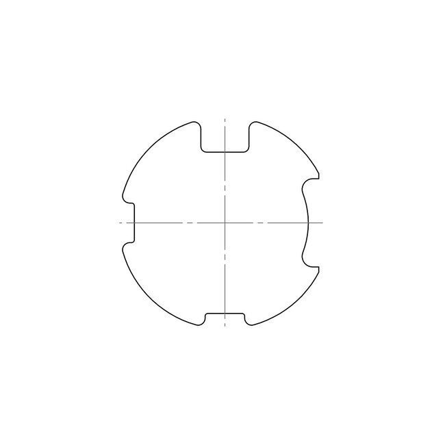 Kit d'adaptation type M - Ø 78 mm avec fente pour tissu