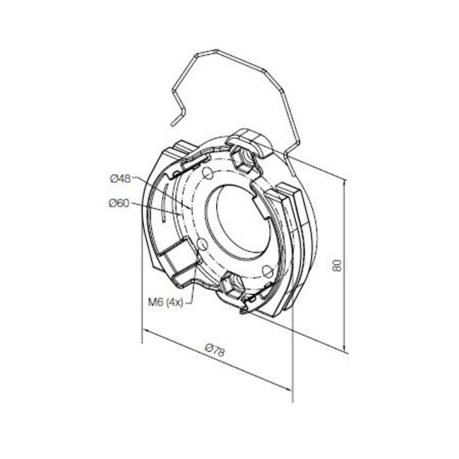 Motor support L compact with flange