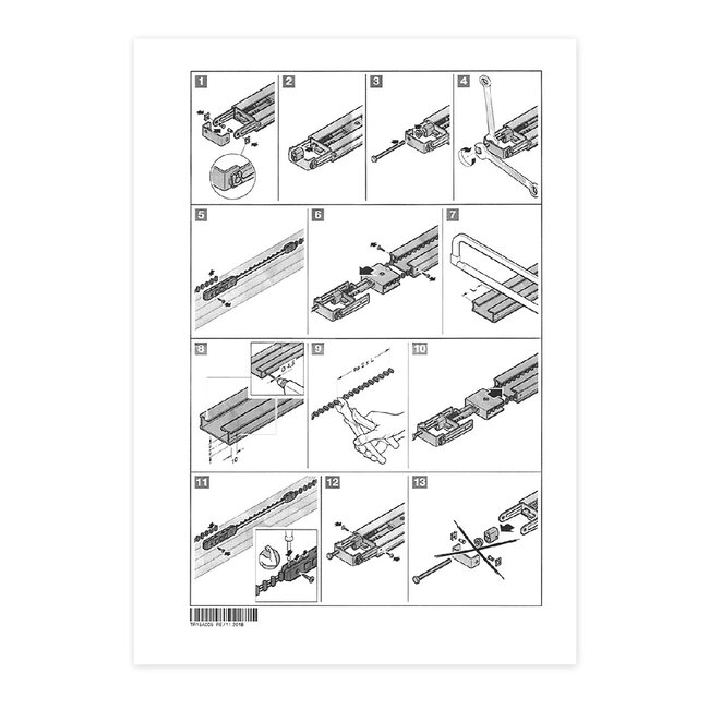 Hörmann guide rail shortening kit