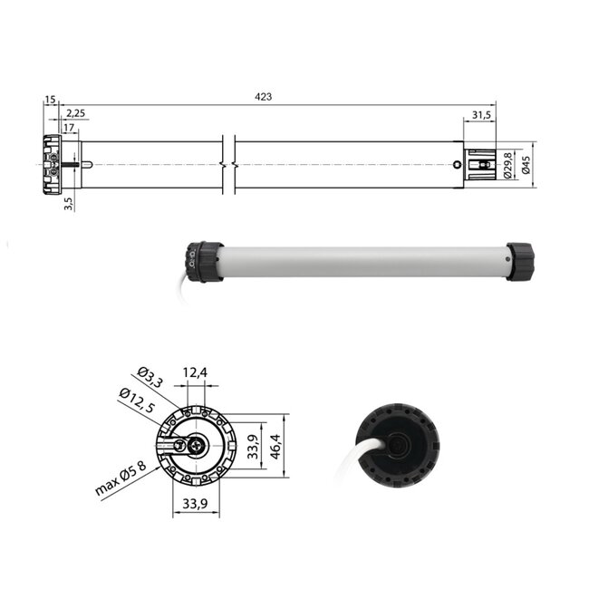 Huismerk tubular motor TG M