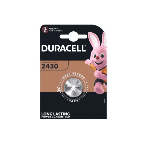 Duracell 3 Volt DR2430 knoopcel reserve batterij