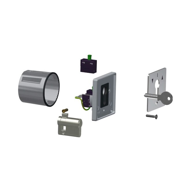 Geba Built-in key switch, incl half europrofile cylinder