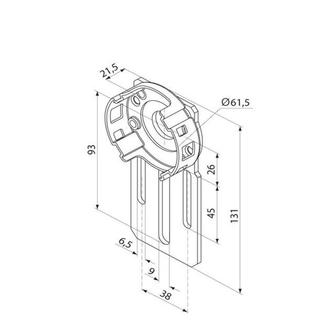 Motor support M adjustable 90 degrees