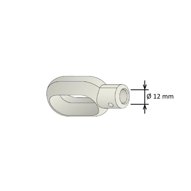 Eye steel with hole Ø 12 mm