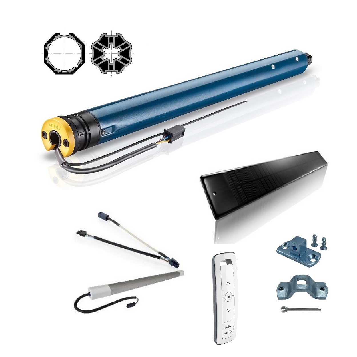 Somfy Oximo 40 Wirefree II RTS rolluiken Solarkit 10 Nm, foto 3 van 6